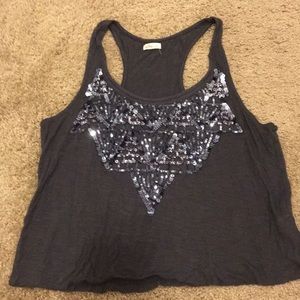 Hollister sequin tank top
